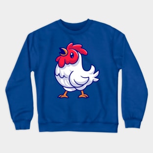 Cute Chicken Crowing Cartoon Crewneck Sweatshirt